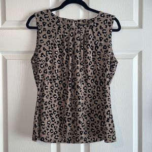 Tommy Hilfiger Sleeveless Leopard Print Top - Large